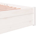 vidaXL Double fehér tömör fa ágykeret 135 x 190 cm