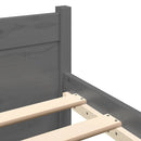 vidaXL Small Single szürke tömör fa ágykeret 75 x 190 cm