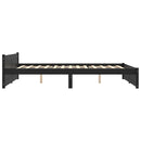 vidaXL King Size fekete tömör fa ágykeret 150 x 200 cm