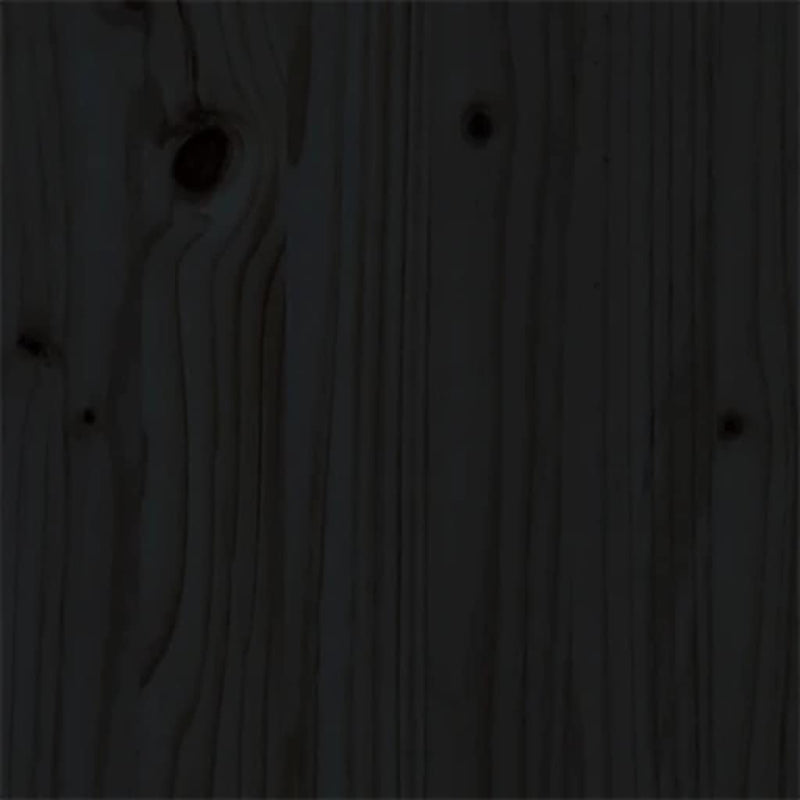 vidaXL King Size fekete tömör fa ágykeret 150 x 200 cm