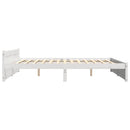 vidaXL Super King fehér tömör fa ágykeret 180 x 200 cm