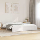 vidaXL Super King fehér tömör fa ágykeret 180 x 200 cm