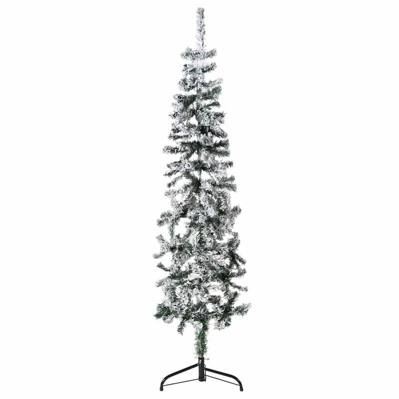 vidaXL hópelyhes vékony fél műkarácsonyfa állvánnyal 150 cm