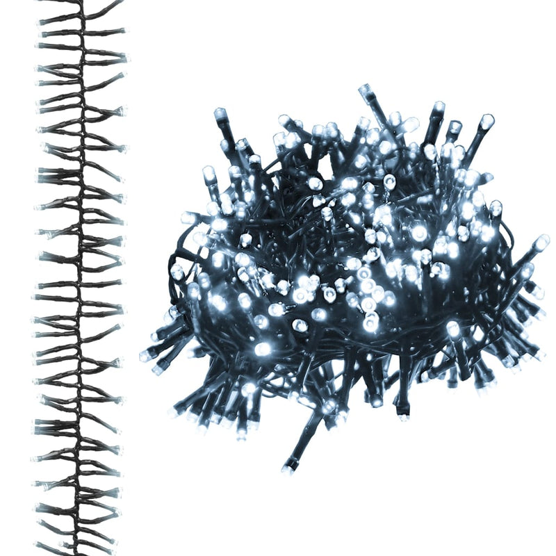 vidaXL hideg fehér fényű fürtös PVC LED-szalag 3000 LED-del 23 m