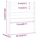 vidaXL mézbarna tömör fenyőfa ágyfejtámla 81 x 4 x 100 cm