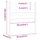vidaXL mézbarna tömör fenyőfa ágyfejtámla 96 x 4 x 100 cm