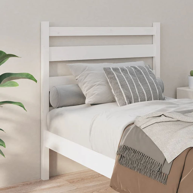 vidaXL fehér tömör fenyőfa ágyfejtámla 106 x 4 x 100 cm