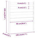 vidaXL fehér tömör fenyőfa ágyfejtámla 106 x 4 x 100 cm