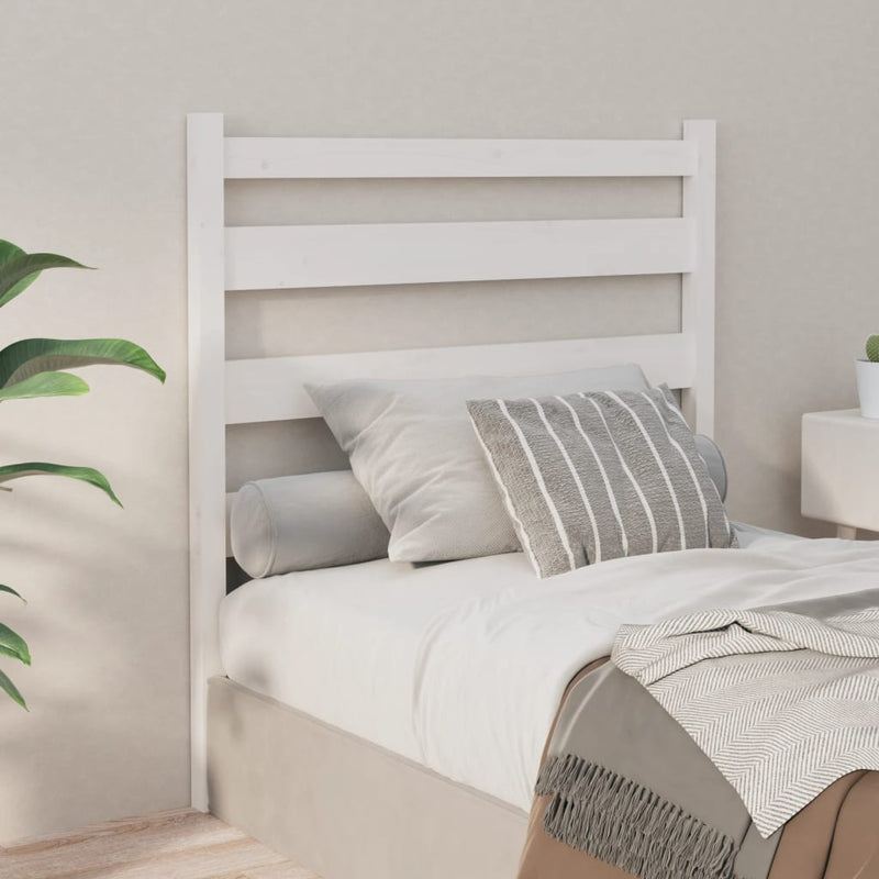 vidaXL fehér tömör fenyőfa ágyfejtámla 106 x 4 x 100 cm