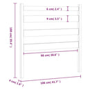 vidaXL mézbarna tömör fenyőfa ágyfejtámla 106 x 4 x 100 cm