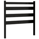 vidaXL fekete tömör fenyőfa ágyfejtámla 106 x 4 x 100 cm