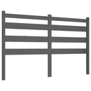 vidaXL szürke tömör fenyőfa ágyfejtámla 126 x 4 x 100 cm