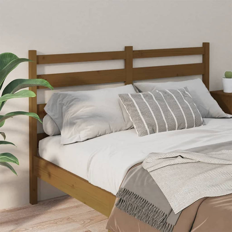 vidaXL mézbarna tömör fenyőfa ágyfejtámla 126 x 4 x 100 cm
