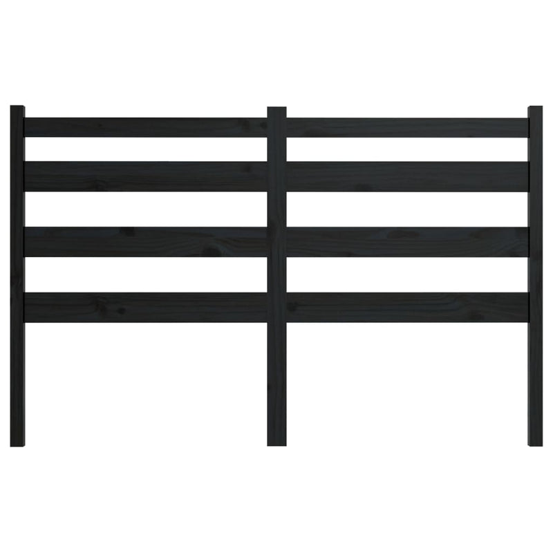vidaXL fekete tömör fenyőfa ágyfejtámla 146 x 4 x 100 cm