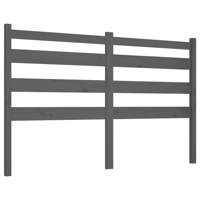vidaXL szürke tömör fenyőfa ágyfejtámla 156x4x100 cm