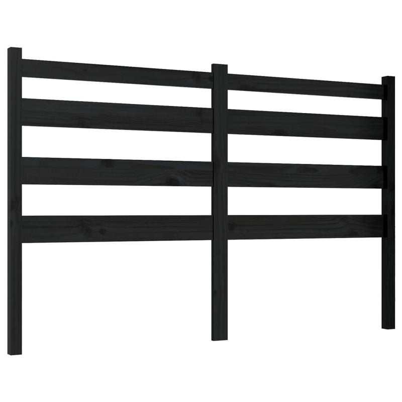 vidaXL fekete tömör fenyőfa ágyfejtámla 166 x 4 x 100 cm