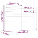 vidaXL mézbarna tömör fenyőfa ágyfejtámla 206 x 4 x 100 cm