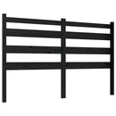vidaXL fekete tömör fenyőfa ágyfejtámla 206 x 4 x 100 cm