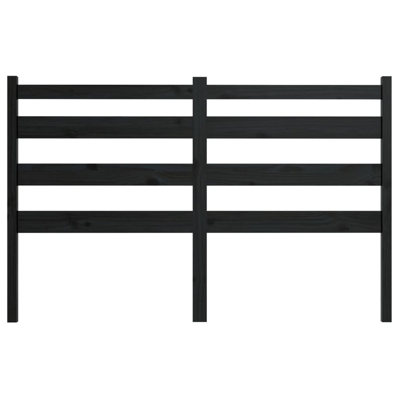 vidaXL fekete tömör fenyőfa ágyfejtámla 206 x 4 x 100 cm