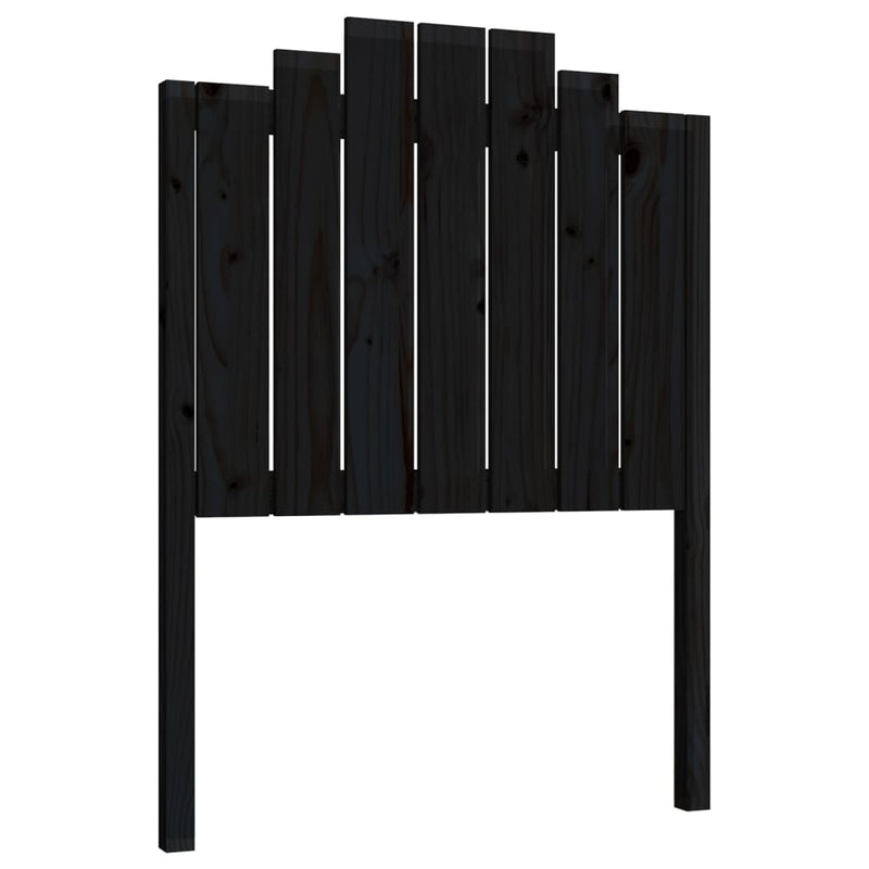 vidaXL fekete tömör fenyőfa ágyfejtámla 81 x 4 x 110 cm