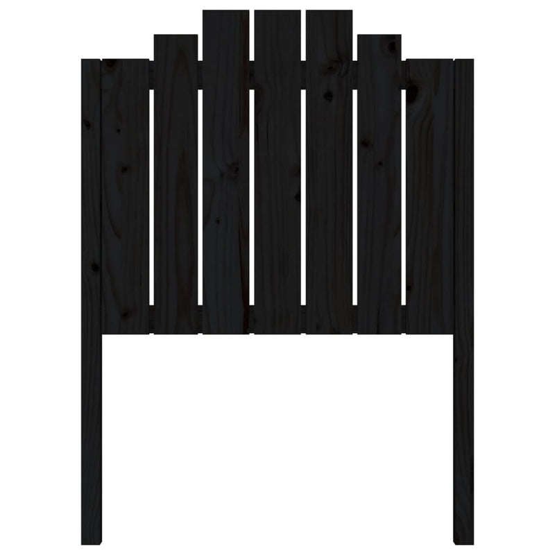 vidaXL fekete tömör fenyőfa ágyfejtámla 81 x 4 x 110 cm