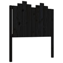 vidaXL fekete tömör fenyőfa ágyfejtámla 96x4x110 cm