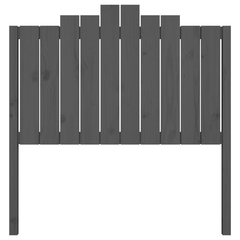 vidaXL szürke tömör fenyőfa ágyfejtámla 106x4x110 cm