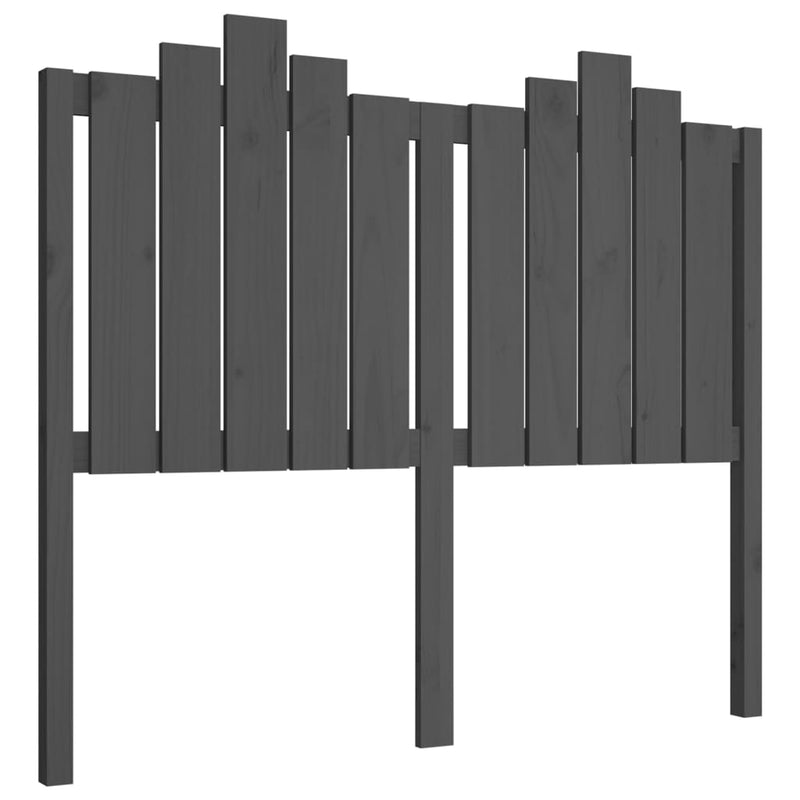vidaXL szürke tömör fenyőfa ágyfejtámla 126x4x110 cm