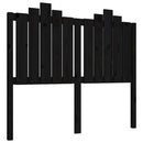 vidaXL fekete tömör fenyőfa ágyfejtámla 126x4x110 cm