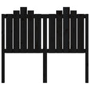 vidaXL fekete tömör fenyőfa ágyfejtámla 126x4x110 cm