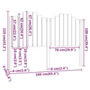 vidaXL tömör fenyőfa ágyfejtámla 166x4x110 cm