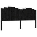 vidaXL fekete tömör fenyőfa ágyfejtámla 206x4x110 cm