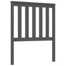 vidaXL szürke tömör fenyőfa ágyfejtámla 81x6x101 cm