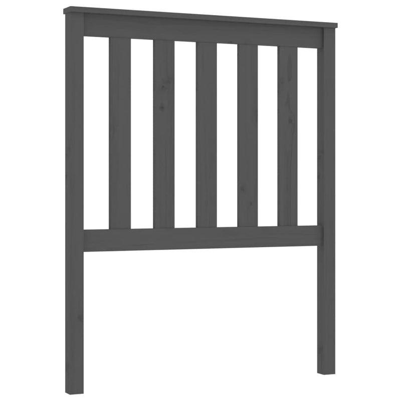 vidaXL szürke tömör fenyőfa ágyfejtámla 81x6x101 cm