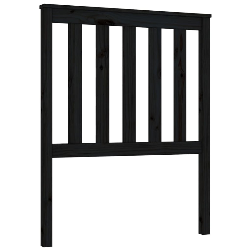vidaXL fekete tömör fenyőfa ágyfejtámla 81x6x101 cm