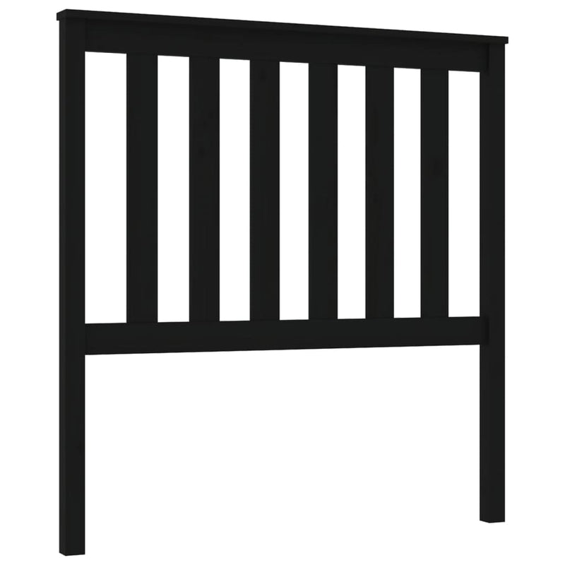 vidaXL fekete tömör fenyőfa ágyfejtámla 96 x 6 x 101 cm