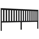 vidaXL fekete tömör fenyőfa ágyfejtámla 206 x 6 x 101 cm