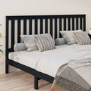 vidaXL fekete tömör fenyőfa ágyfejtámla 206 x 6 x 101 cm