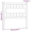 vidaXL mézbarna tömör fenyőfa ágyfejtámla 95,5x4x100 cm