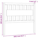 vidaXL tömör fenyőfa ágyfejtámla 105,5x4x100 cm