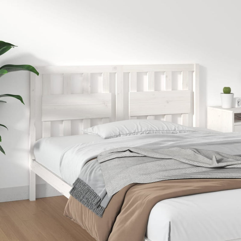 vidaXL fehér tömör fenyőfa ágyfejtámla 125,5 x 4 x 100 cm