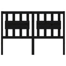 vidaXL fekete tömör fenyőfa ágyfejtámla 145,5 x 4 x 100 cm