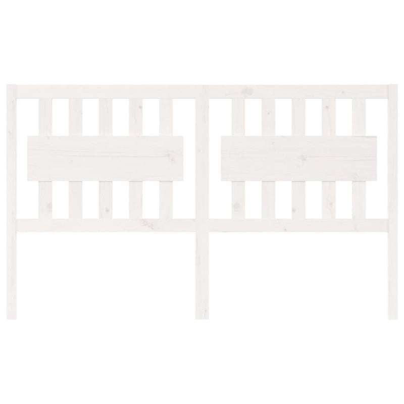 vidaXL fehér tömör fenyőfa ágyfejtámla 155,5x4x100 cm