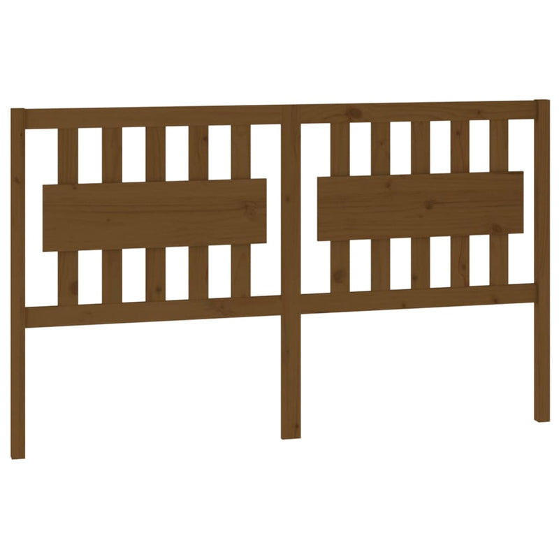 vidaXL mézbarna tömör fenyőfa ágyfejtámla 155,5x4x100 cm