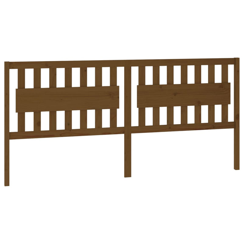vidaXL mézbarna tömör fenyőfa ágyfejtámla 205,5x4x100 cm