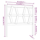 vidaXL szürke tömör fenyőfa ágyfejtámla 81 x 4 x 100 cm