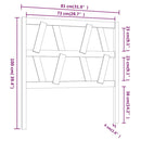 vidaXL fekete tömör fenyőfa ágyfejtámla 81 x 4 x 100 cm