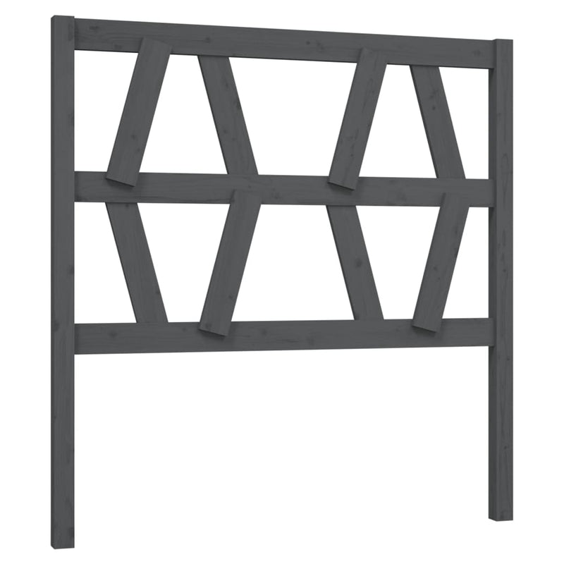 vidaXL szürke tömör fenyőfa ágyfejtámla 96 x 4 x 100 cm