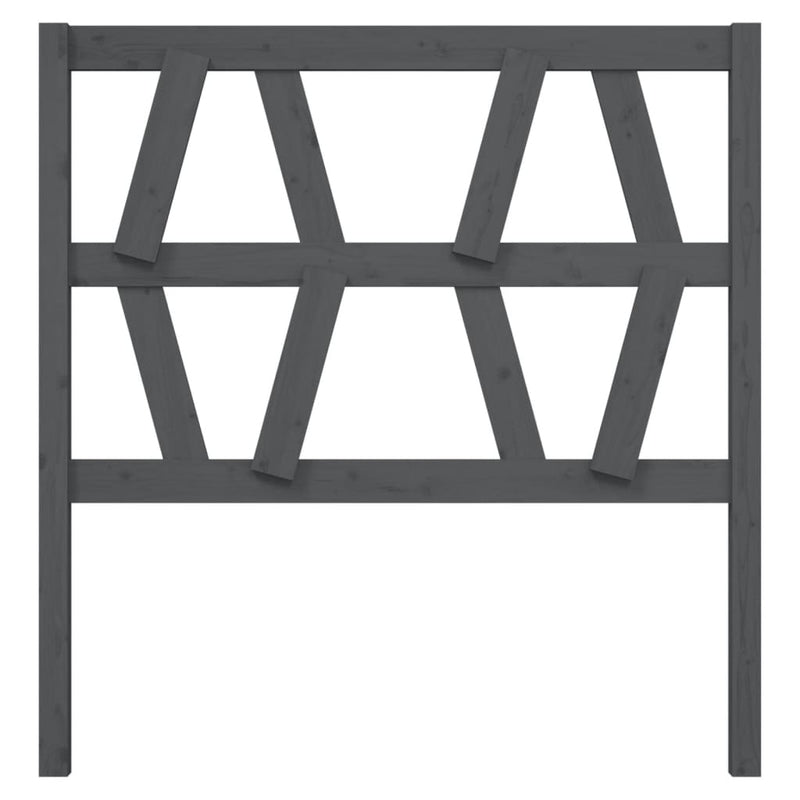 vidaXL szürke tömör fenyőfa ágyfejtámla 96 x 4 x 100 cm