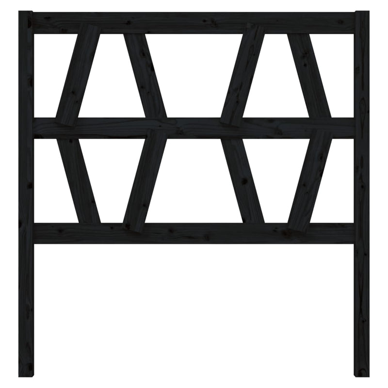 vidaXL fekete tömör fenyőfa ágyfejtámla 96 x 4 x 100 cm
